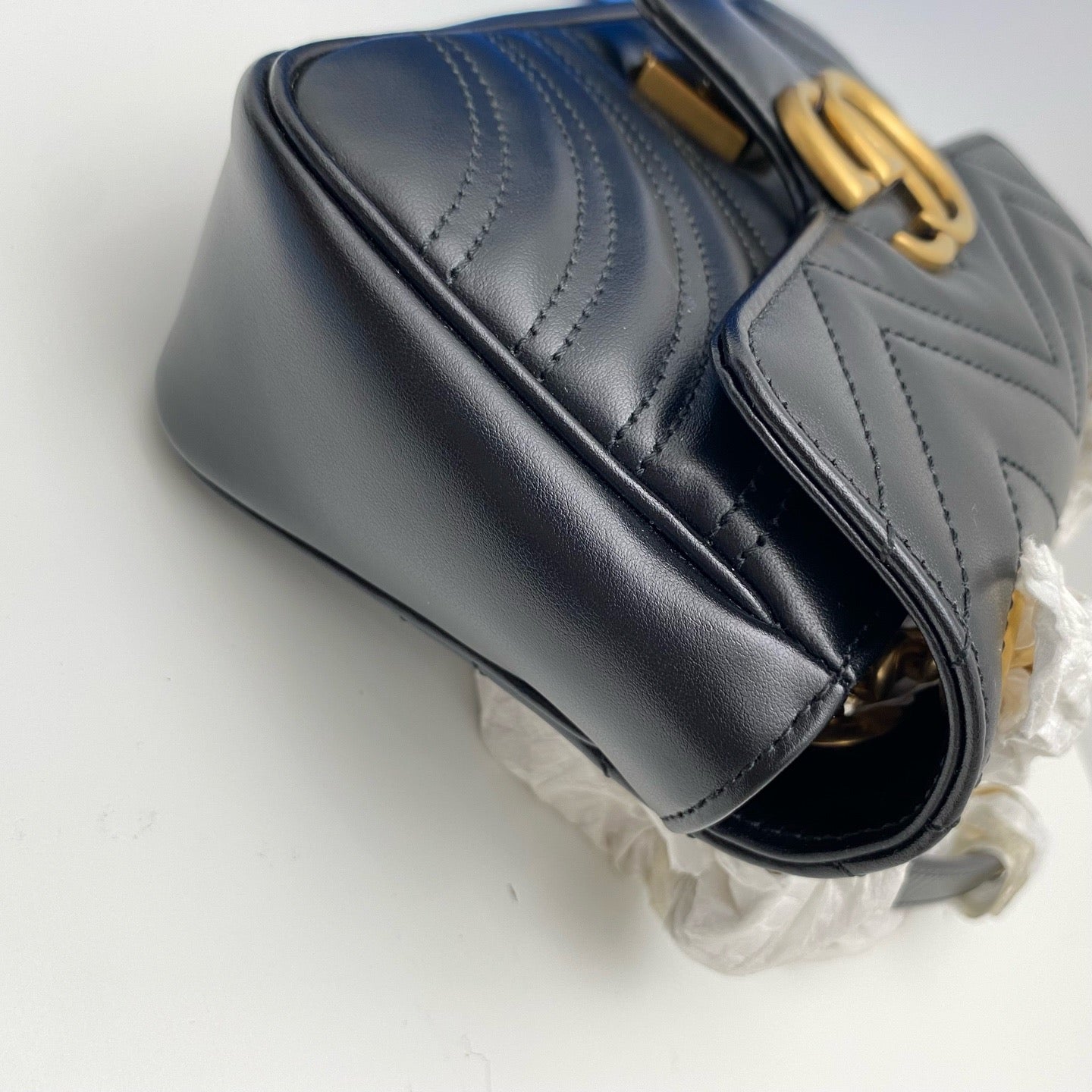 Gucci - GG Marmont Matelassé Mini Bag - Leather - Black - (small)