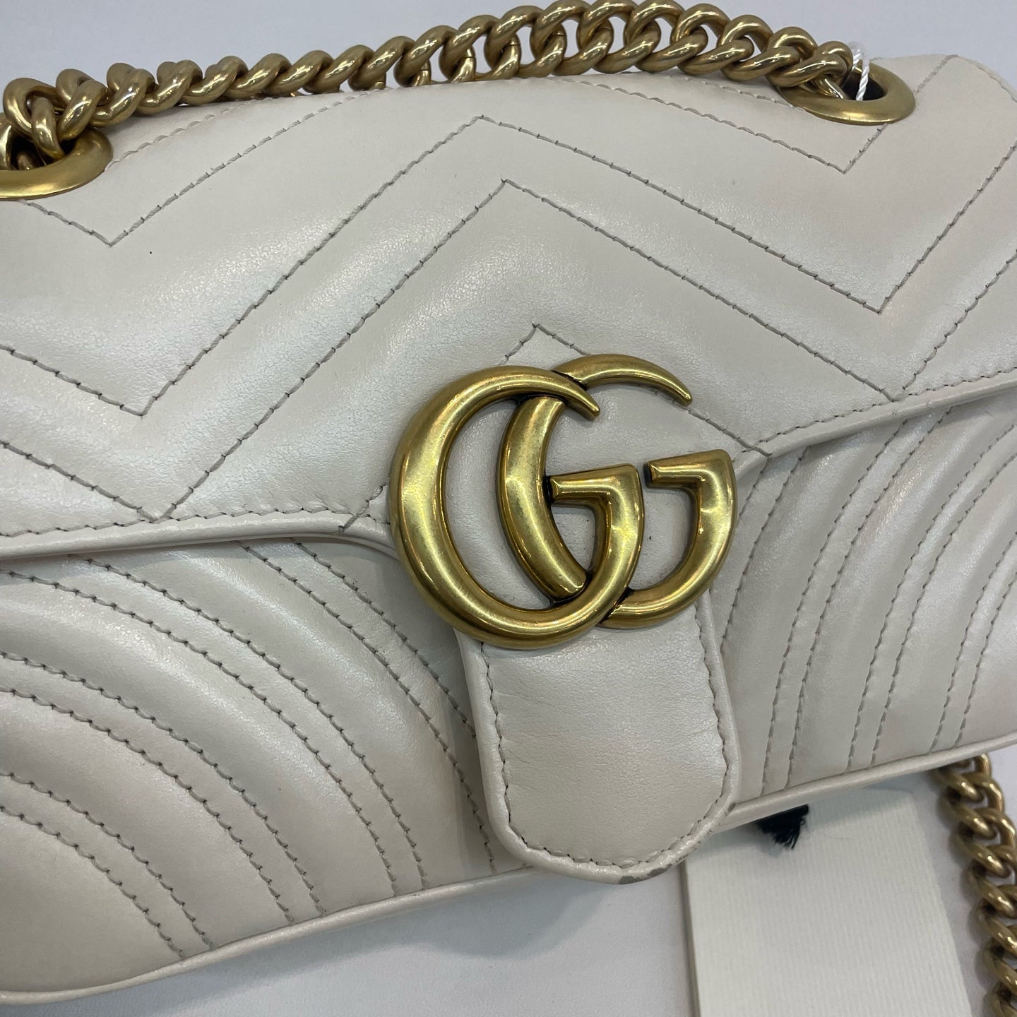 Gucci - GG Marmont Matelassé Mini Bag - Leather - White - (mini)