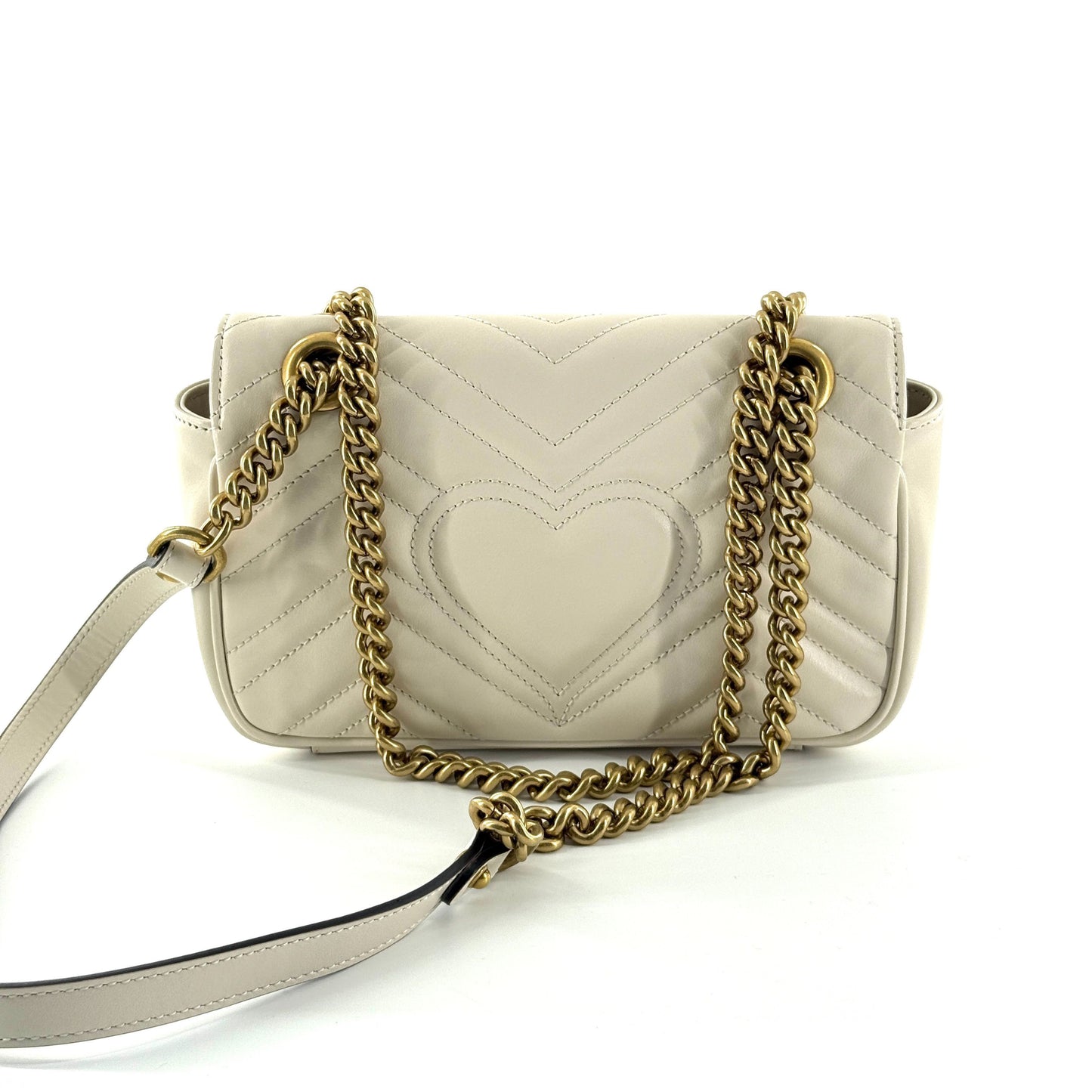 Gucci - GG Marmont Matelassé Mini Bag - Leather - White - (mini)