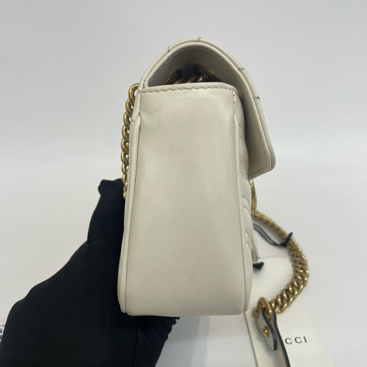 Gucci - GG Marmont Matelassé Mini Bag - Leather - White - (mini)