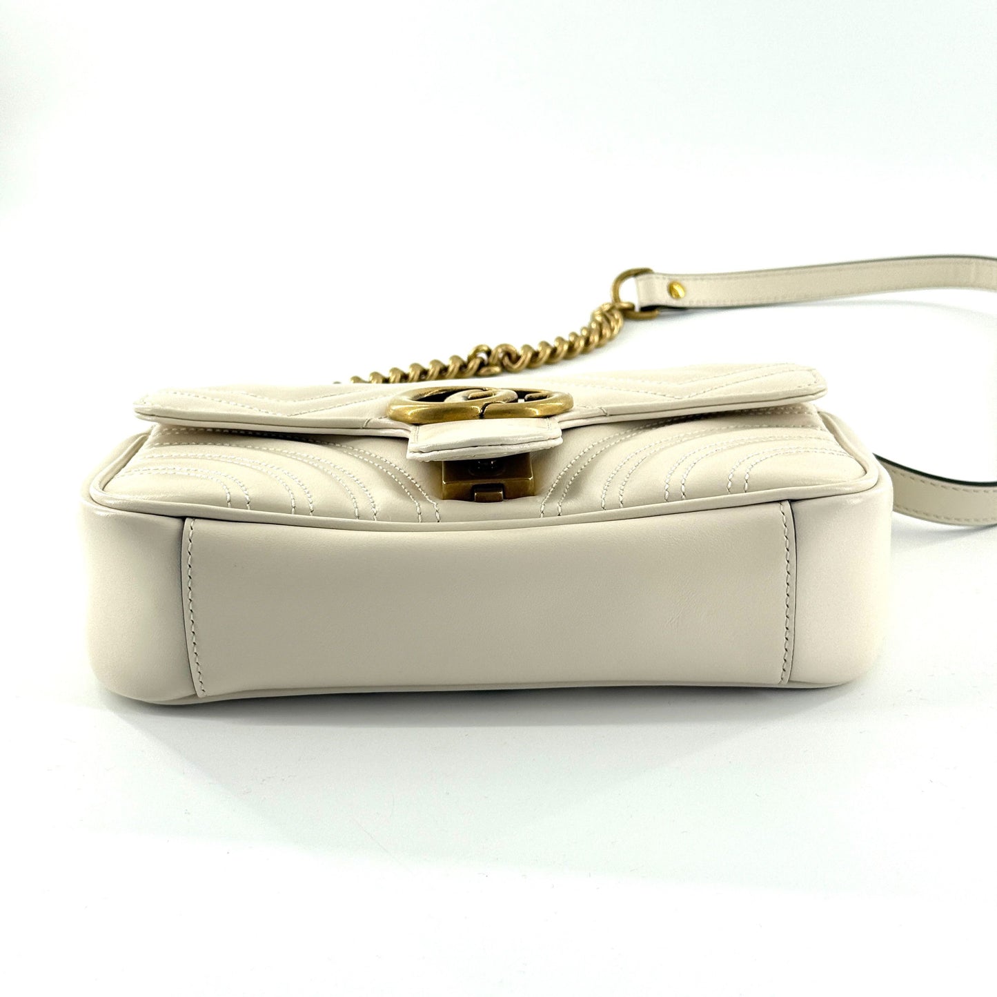 Gucci - GG Marmont Matelassé Mini Bag - Leather - White - (mini)