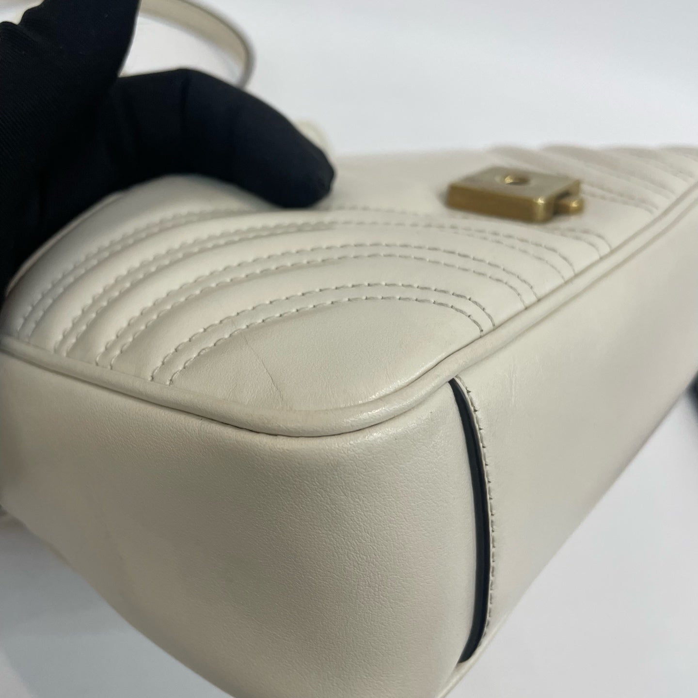 Gucci - GG Marmont Matelassé Mini Bag - Leather - White - (mini)
