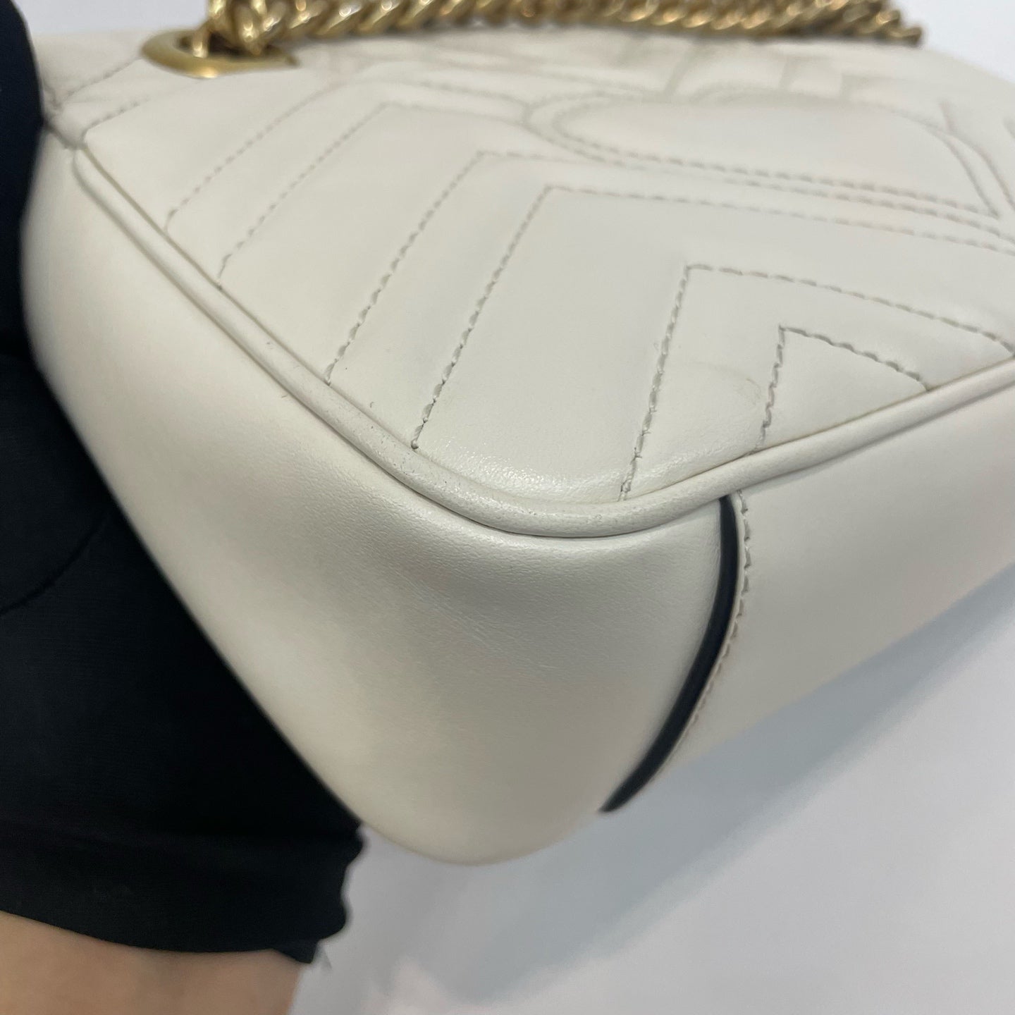 Gucci - GG Marmont Matelassé Mini Bag - Leather - White - (mini)