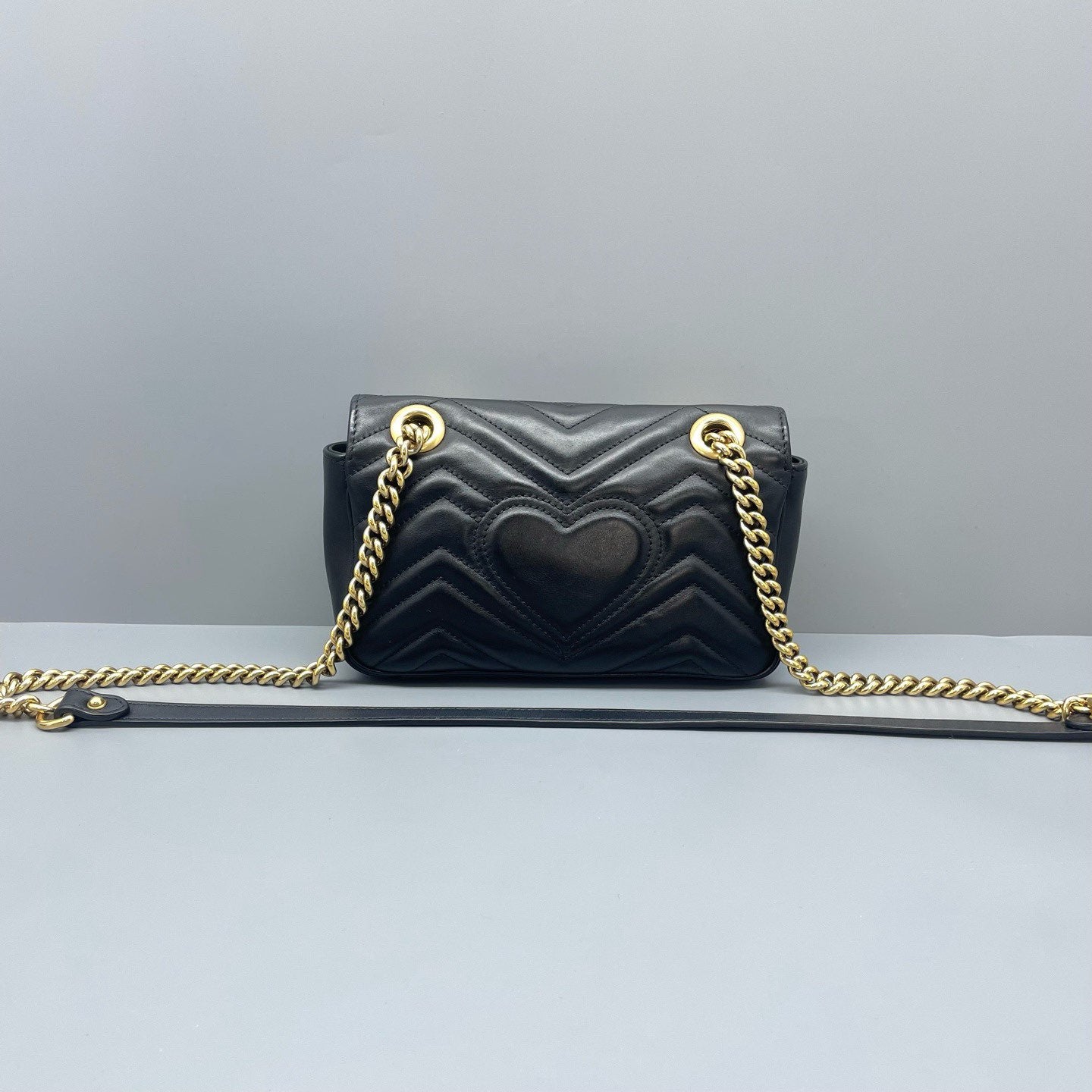Gucci - GG Marmont Matelassé Mini Flap Bag - Leather - Black - (Mini)