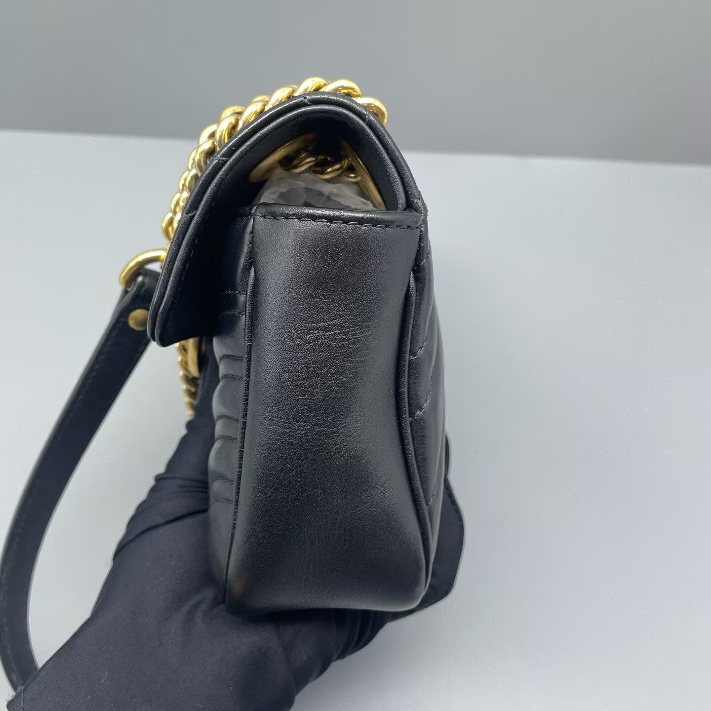Gucci - GG Marmont Matelassé Mini Flap Bag - Leather - Black - (Mini)
