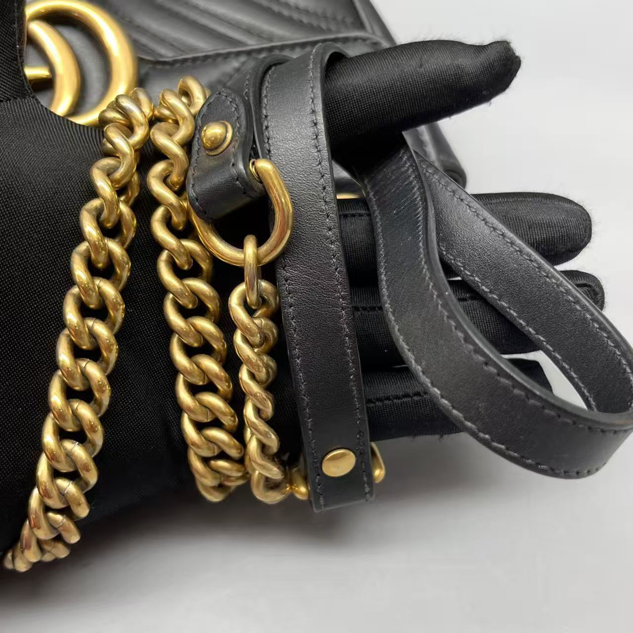 Gucci - GG Marmont Matelassé Mini Shoulder Bag - Leather - Black - (mini)
