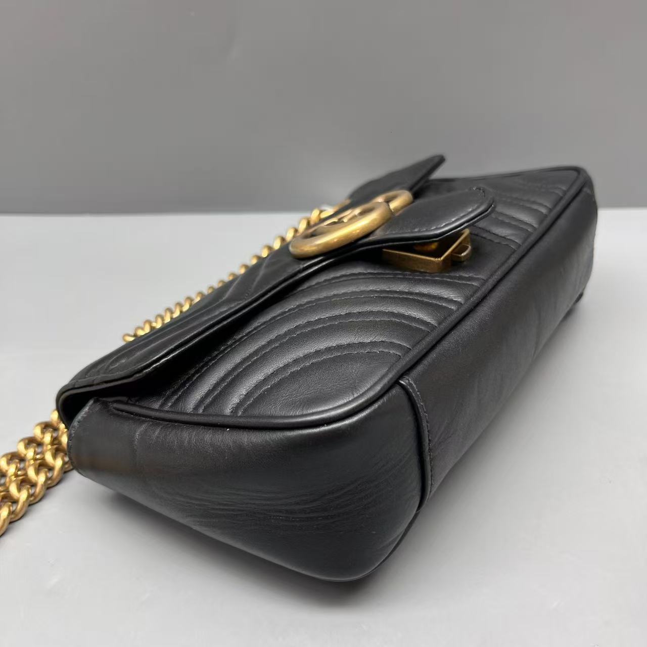 Gucci - GG Marmont Matelassé Mini Shoulder Bag - Leather - Black - (mini)