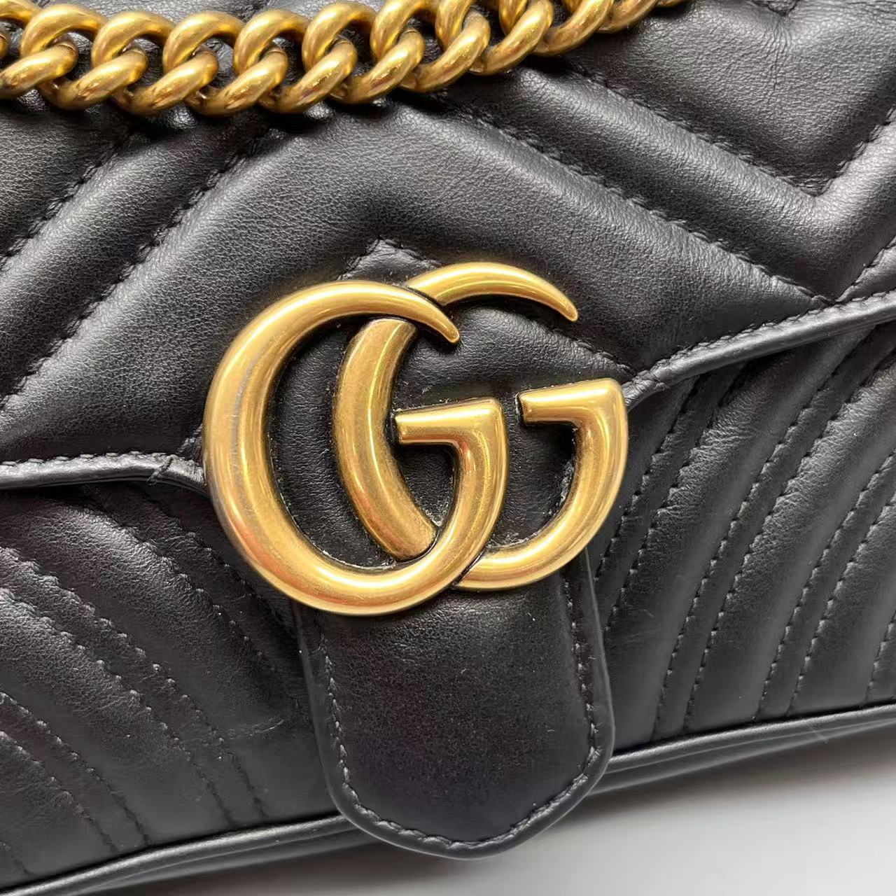 Gucci - GG Marmont Matelassé Mini Shoulder Bag - Leather - Black - (mini)
