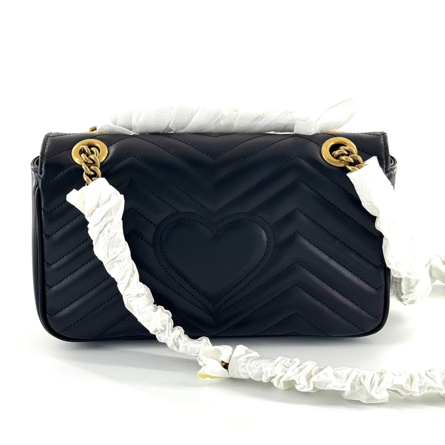 Gucci - GG Marmont Matelassé Shoulder Bag - Leather - Black - (Small)
