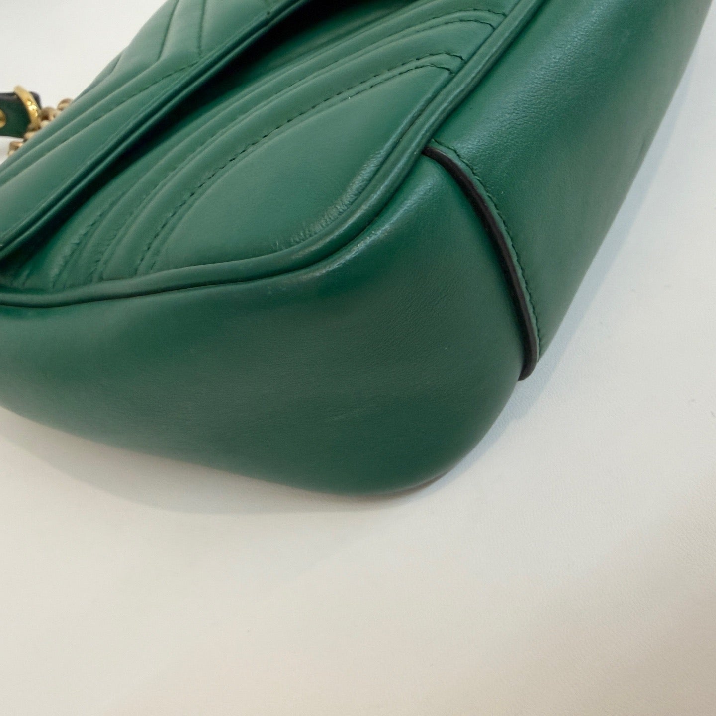 Gucci - GG Marmont Matelassé Shoulder Bag - Leather - Green - (medium)