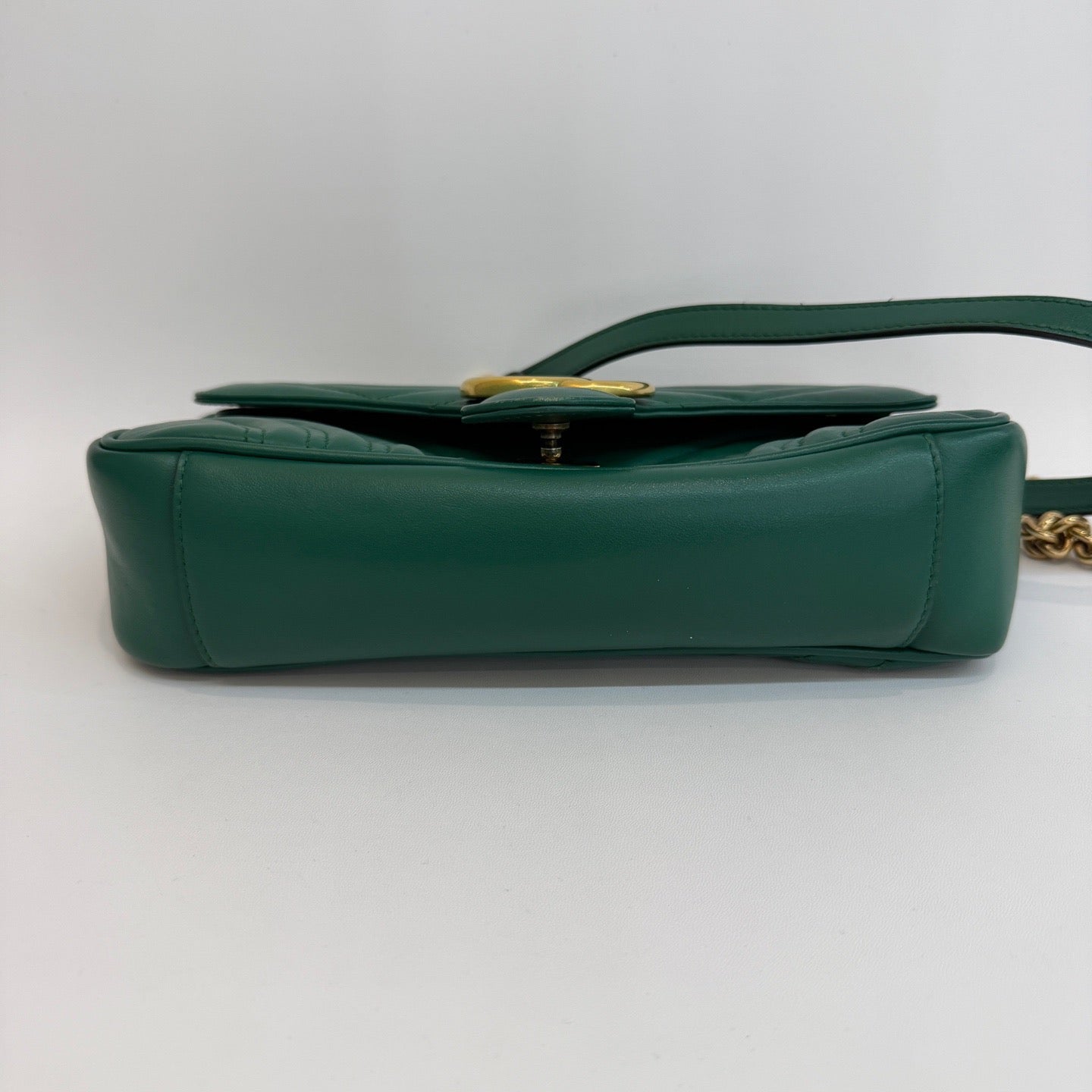 Gucci - GG Marmont Matelassé Shoulder Bag - Leather - Green - (medium)