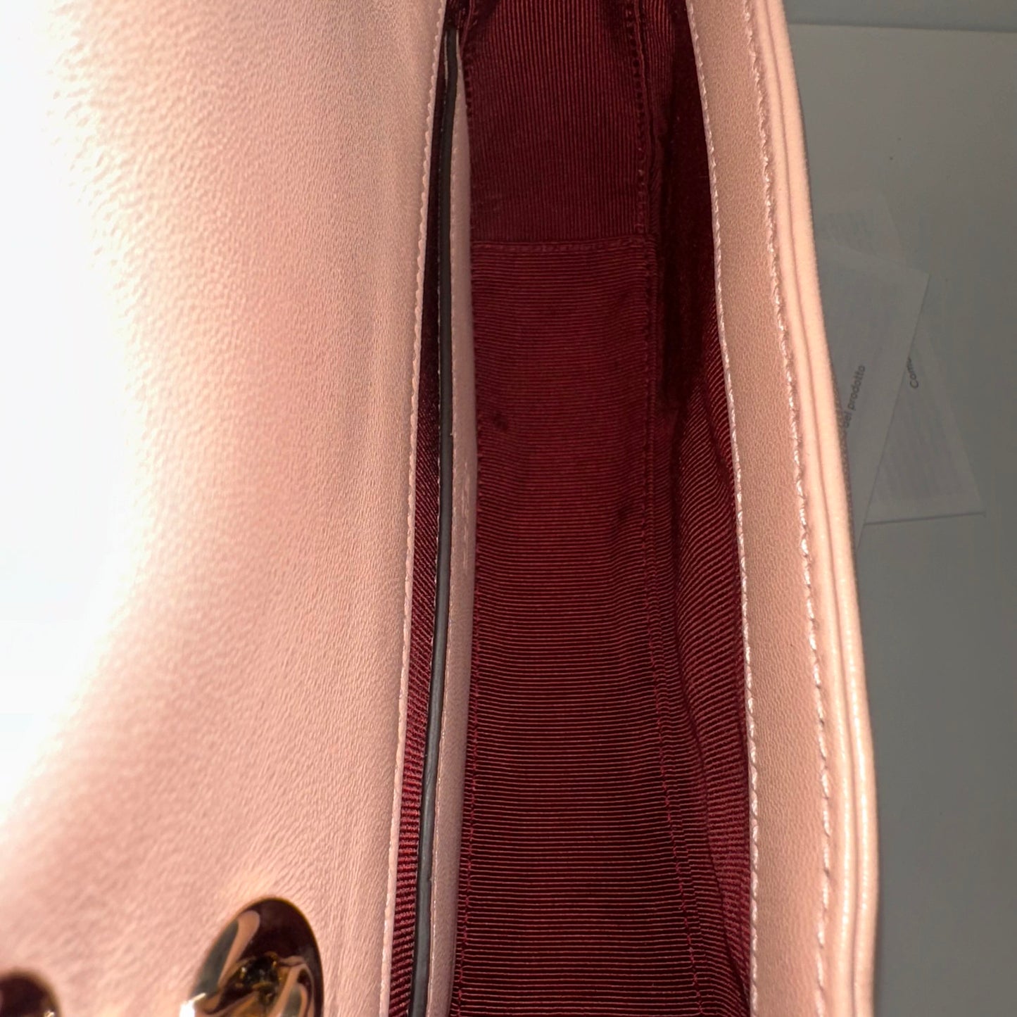 Gucci - GG Marmont Matelassé Shoulder Bag - Leather - Pink - (mini)