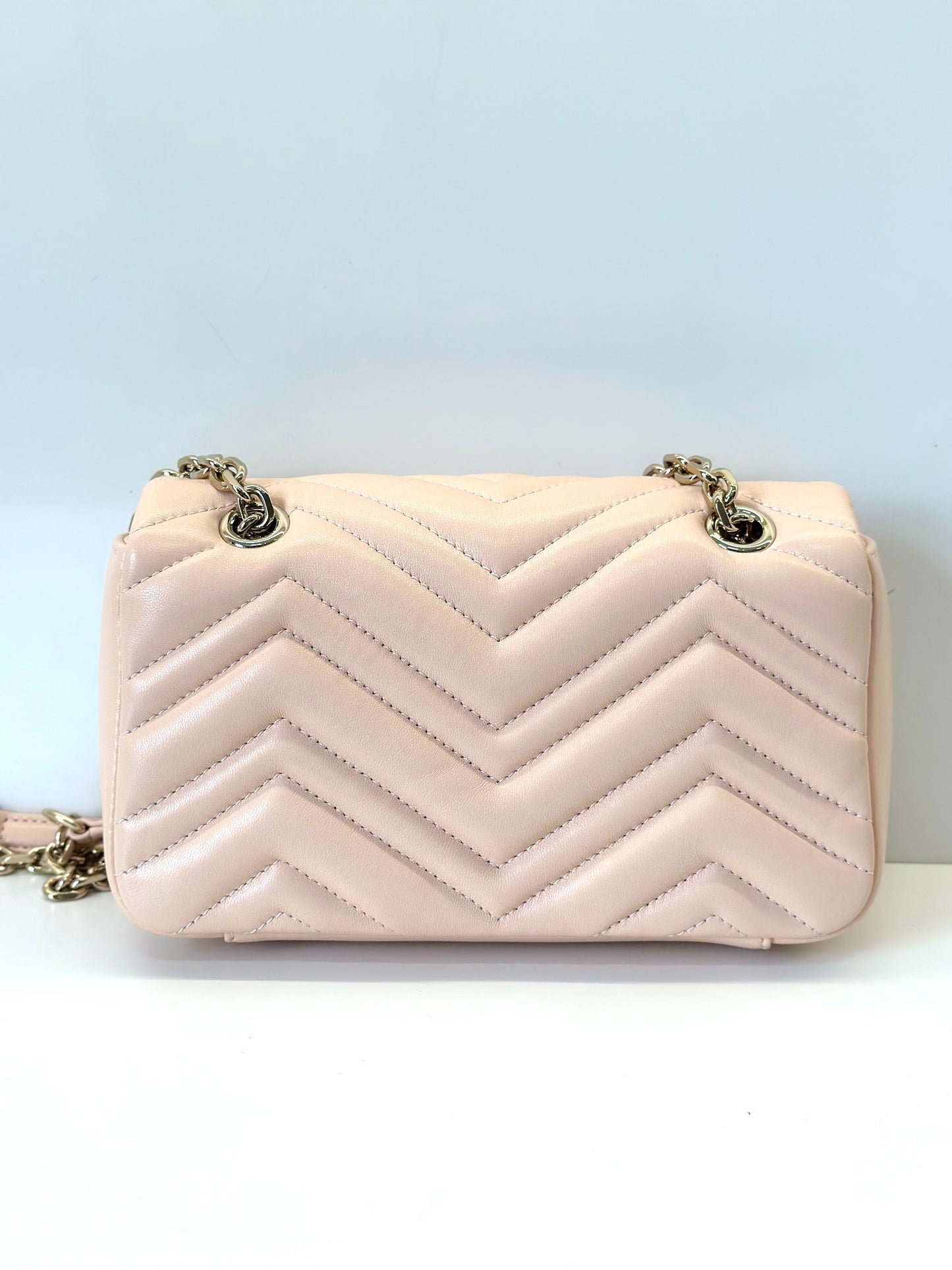Gucci - GG Marmont Matelassé Shoulder Bag - Leather - Pink - (mini)
