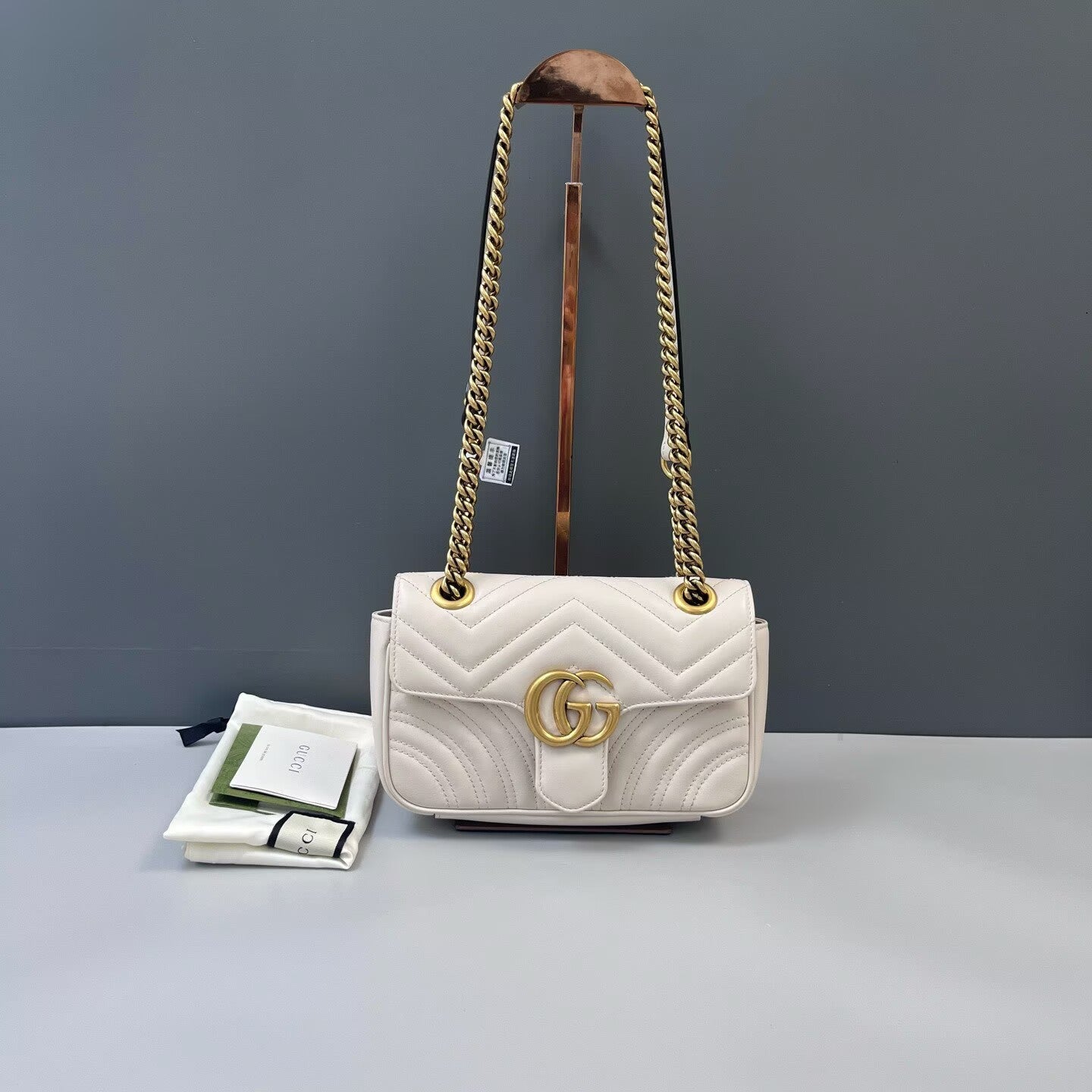 Gucci - GG Marmont Matelassé Shoulder Bag - Leather - White - (small)
