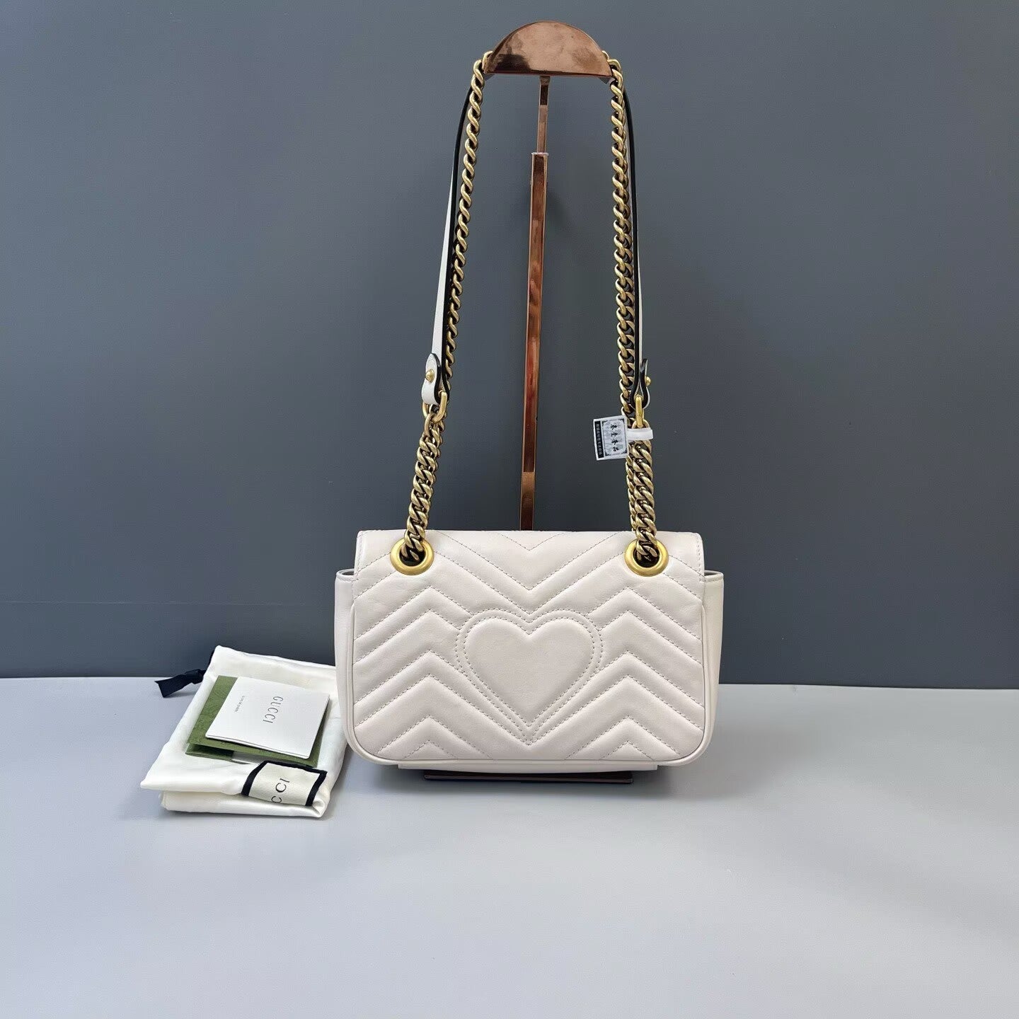 Gucci - GG Marmont Matelassé Shoulder Bag - Leather - White - (small)