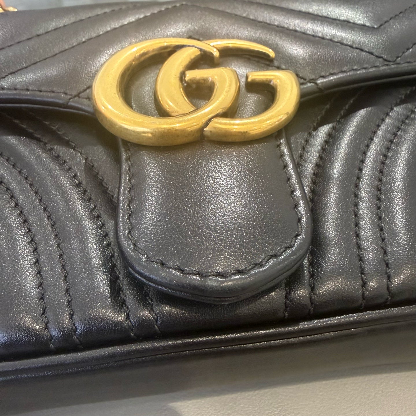 Gucci - GG Marmont Matelassé Small Shoulder Bag - Matelassé leather - Black - (Small)
