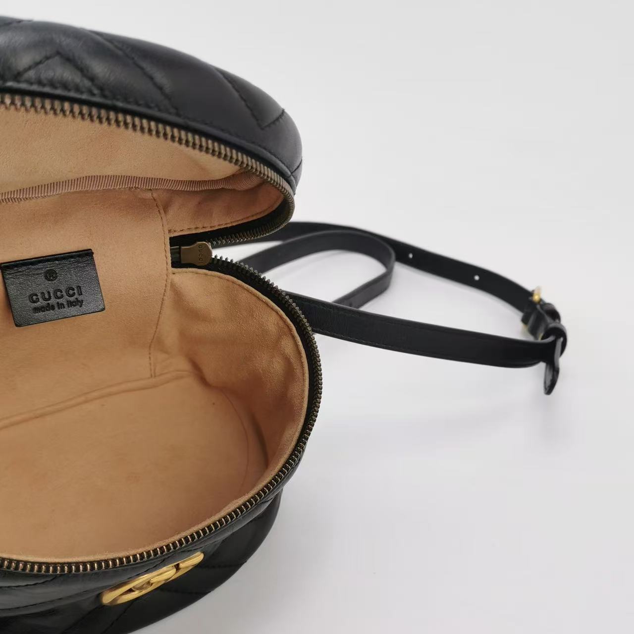 Gucci - GG Marmont Matelassé Vanity Case Backpack - Calfskin leather - Black - (mini)