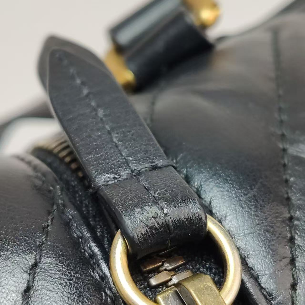 Gucci - GG Marmont Matelassé Vanity Case Backpack - Calfskin leather - Black - (mini)