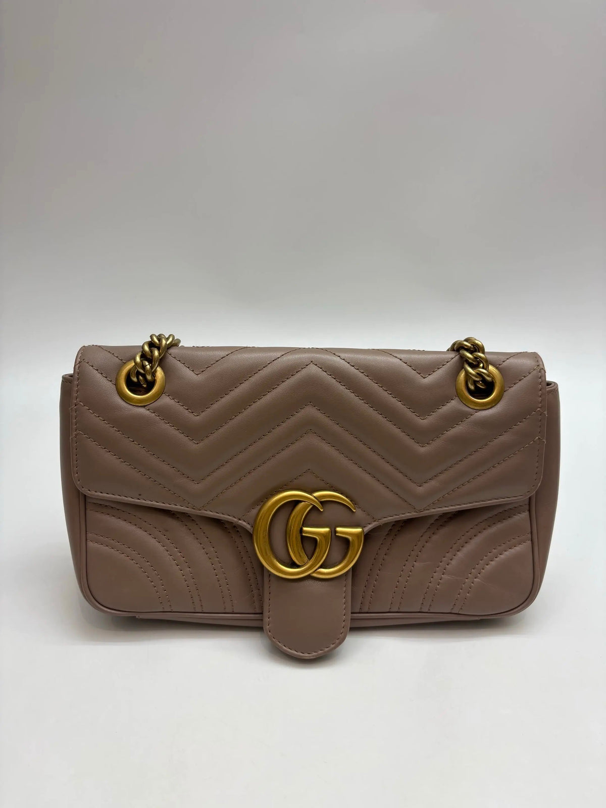 Gucci - GG Marmont Medium - Leather - Beige - (medium)