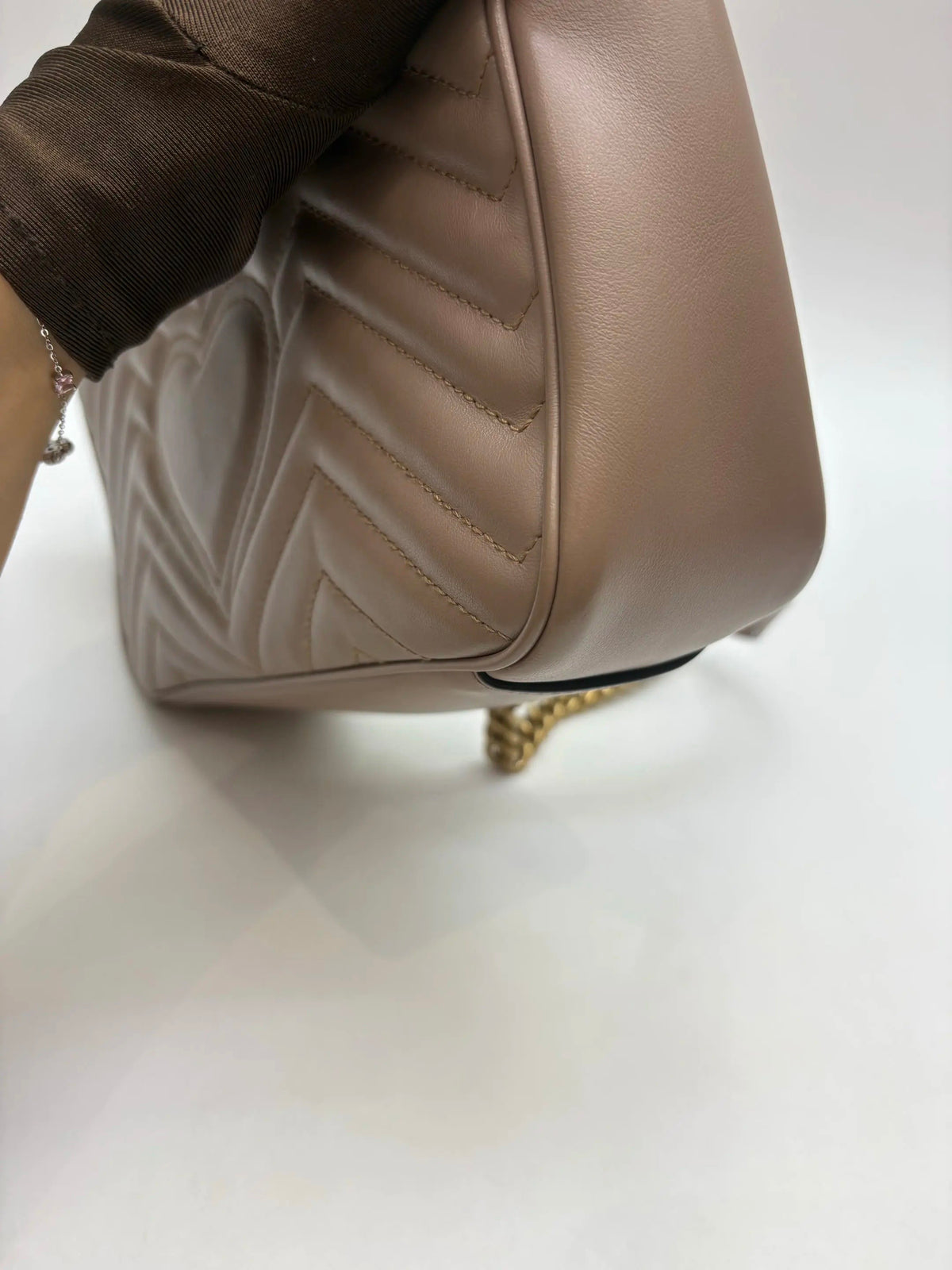 Gucci - GG Marmont Medium - Leather - Beige - (medium)