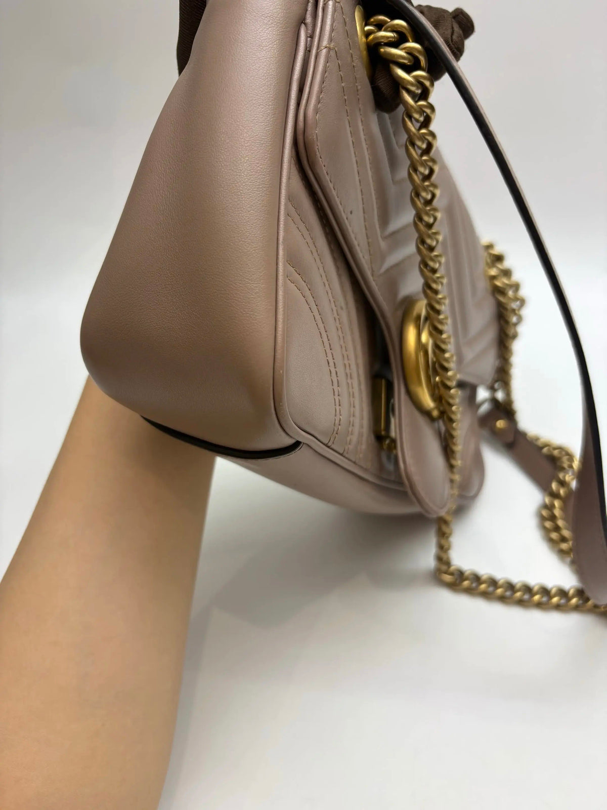 Gucci - GG Marmont Medium - Leather - Beige - (medium)