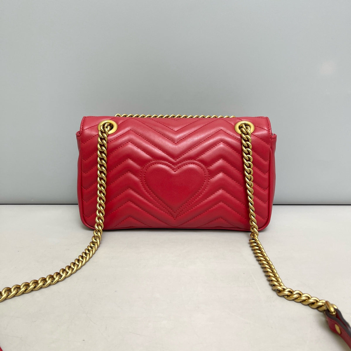 Gucci - GG Marmont Medium - Leather - Red - (medium)