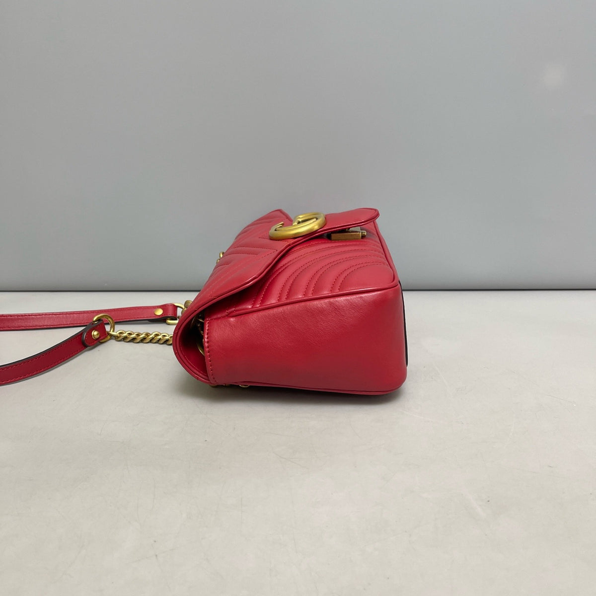 Gucci - GG Marmont Medium - Leather - Red - (medium)
