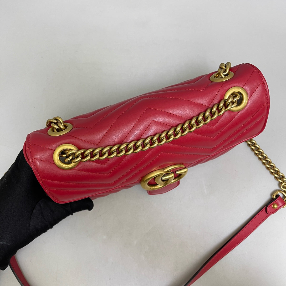 Gucci - GG Marmont Medium - Leather - Red - (medium)