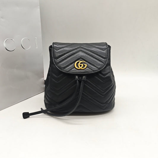 Gucci - GG Marmont Mini Backpack - Leather - Black - (mini)