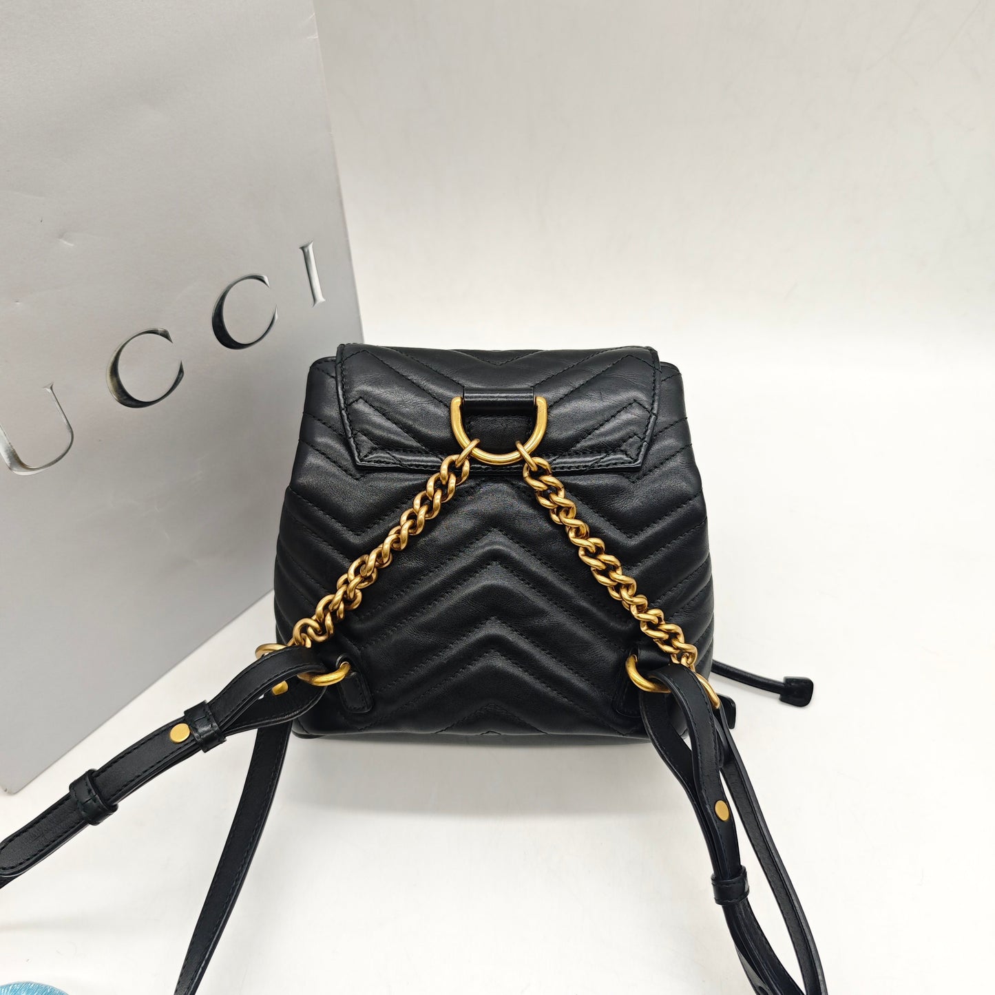 Gucci - GG Marmont Mini Backpack - Leather - Black - (mini)