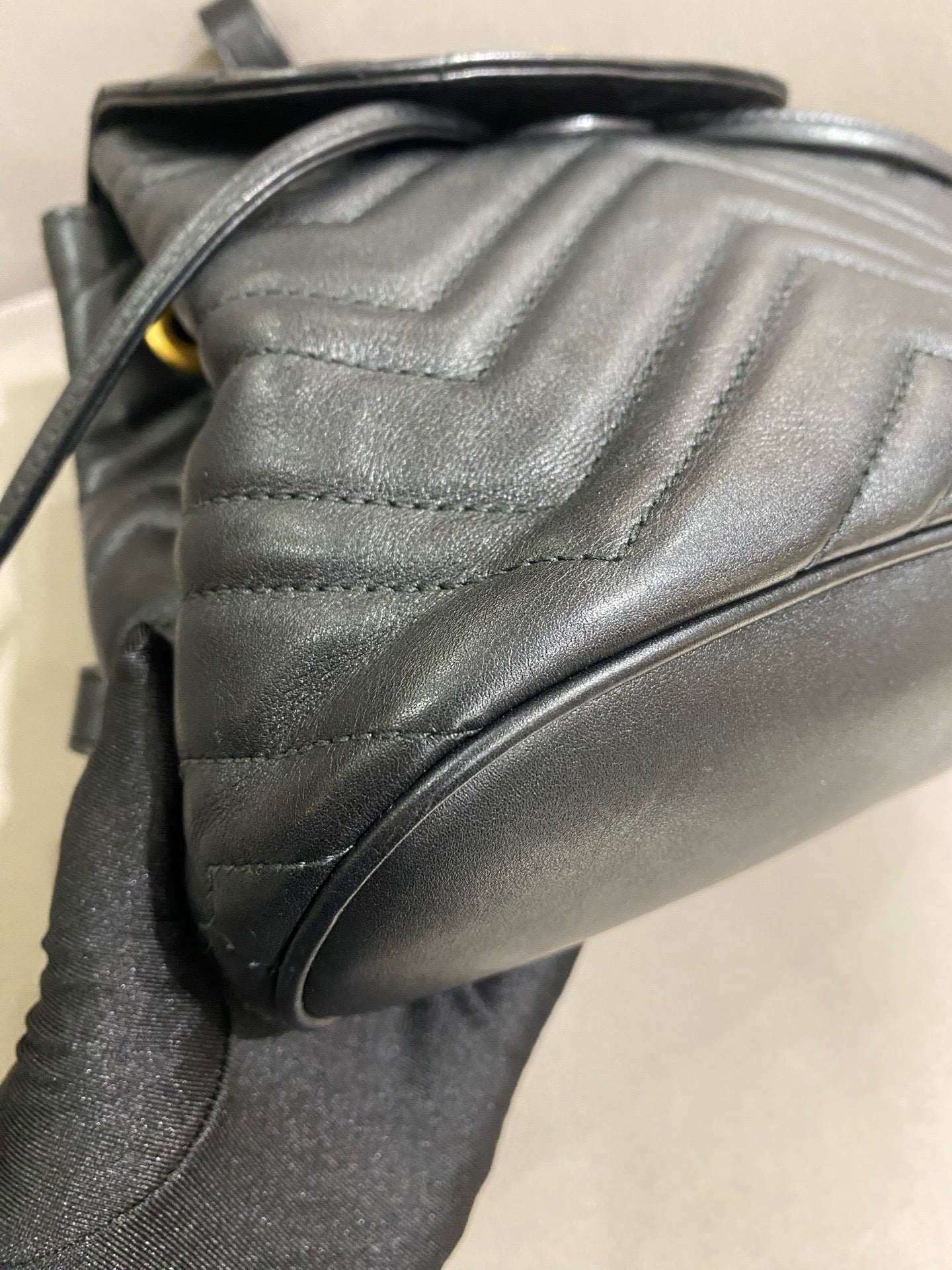 Gucci - GG Marmont Mini Backpack - Leather - Black - (mini)