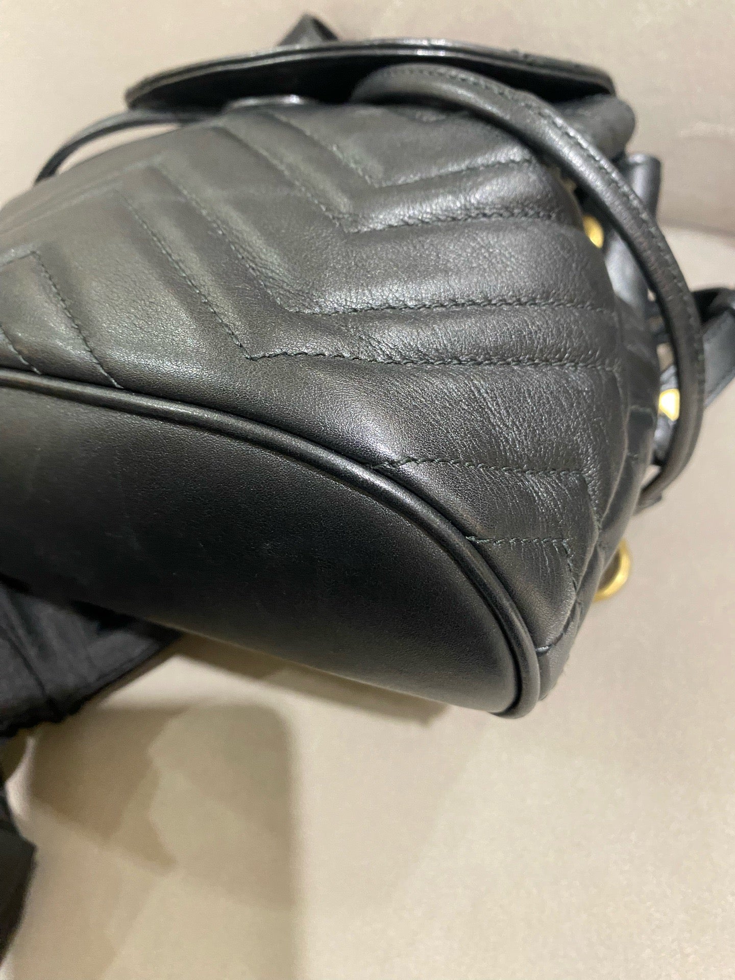 Gucci - GG Marmont Mini Backpack - Leather - Black - (mini)