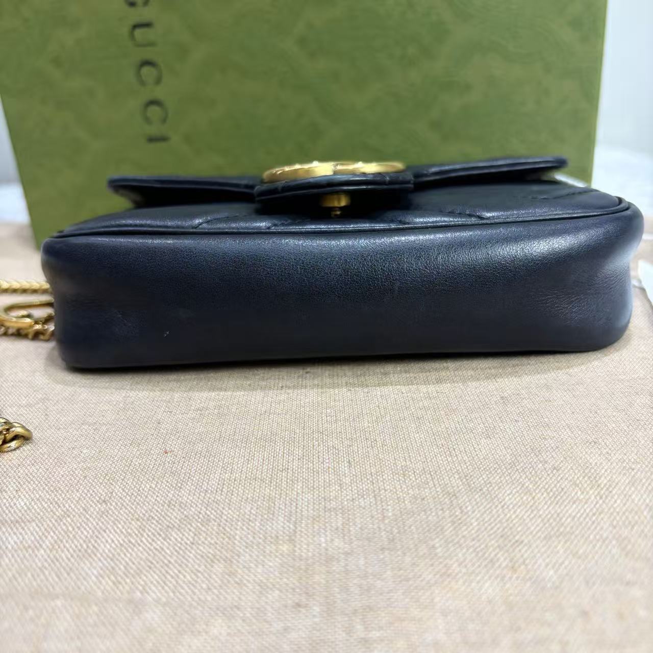 Gucci - GG Marmont Mini Bag - Leather - Black - (mini)