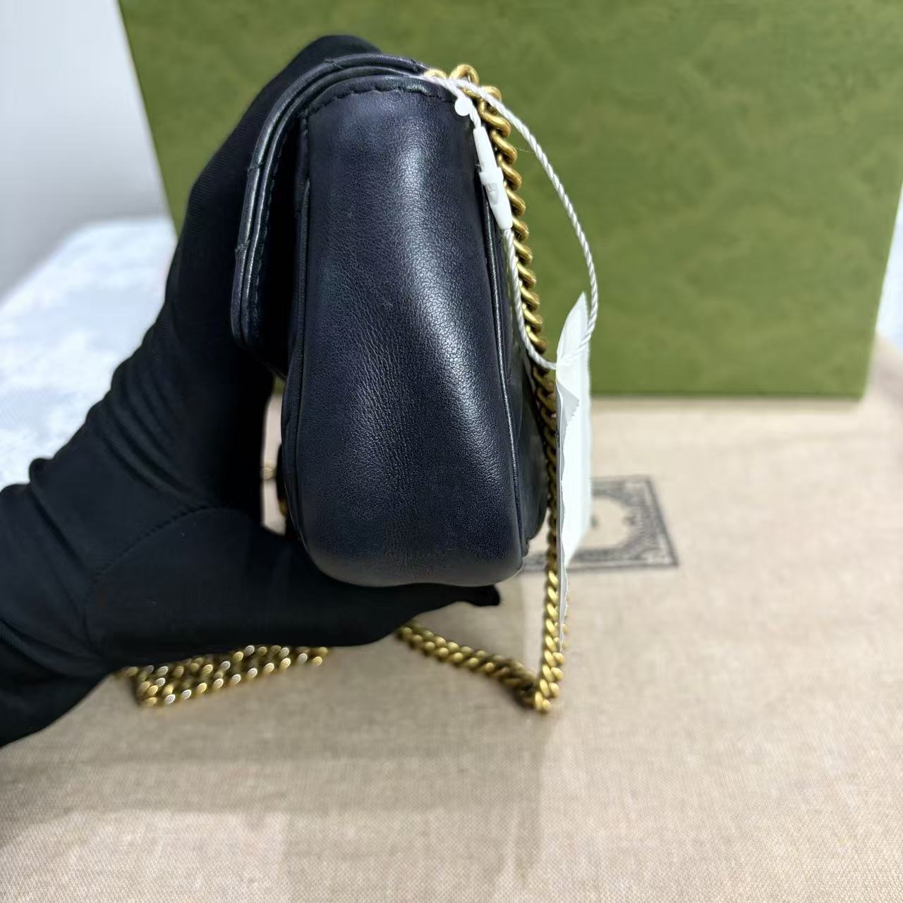 Gucci - GG Marmont Mini Bag - Leather - Black - (mini)