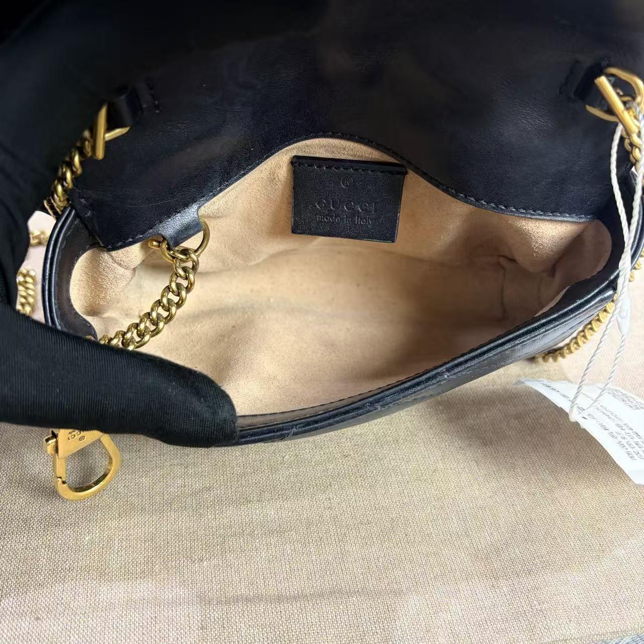 Gucci - GG Marmont Mini Bag - Leather - Black - (mini)