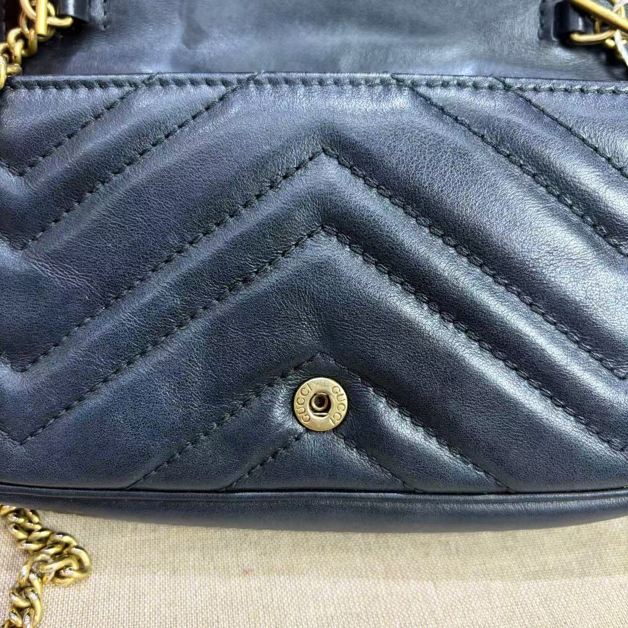 Gucci - GG Marmont Mini Bag - Leather - Black - (mini)