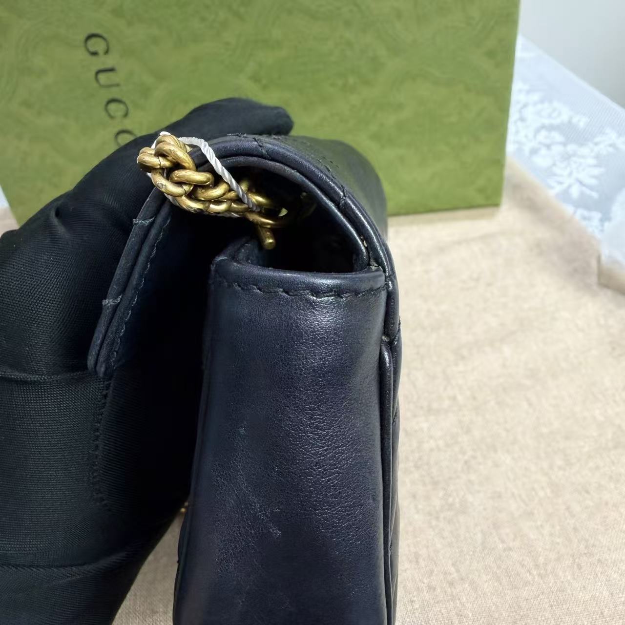Gucci - GG Marmont Mini Bag - Leather - Black - (mini)