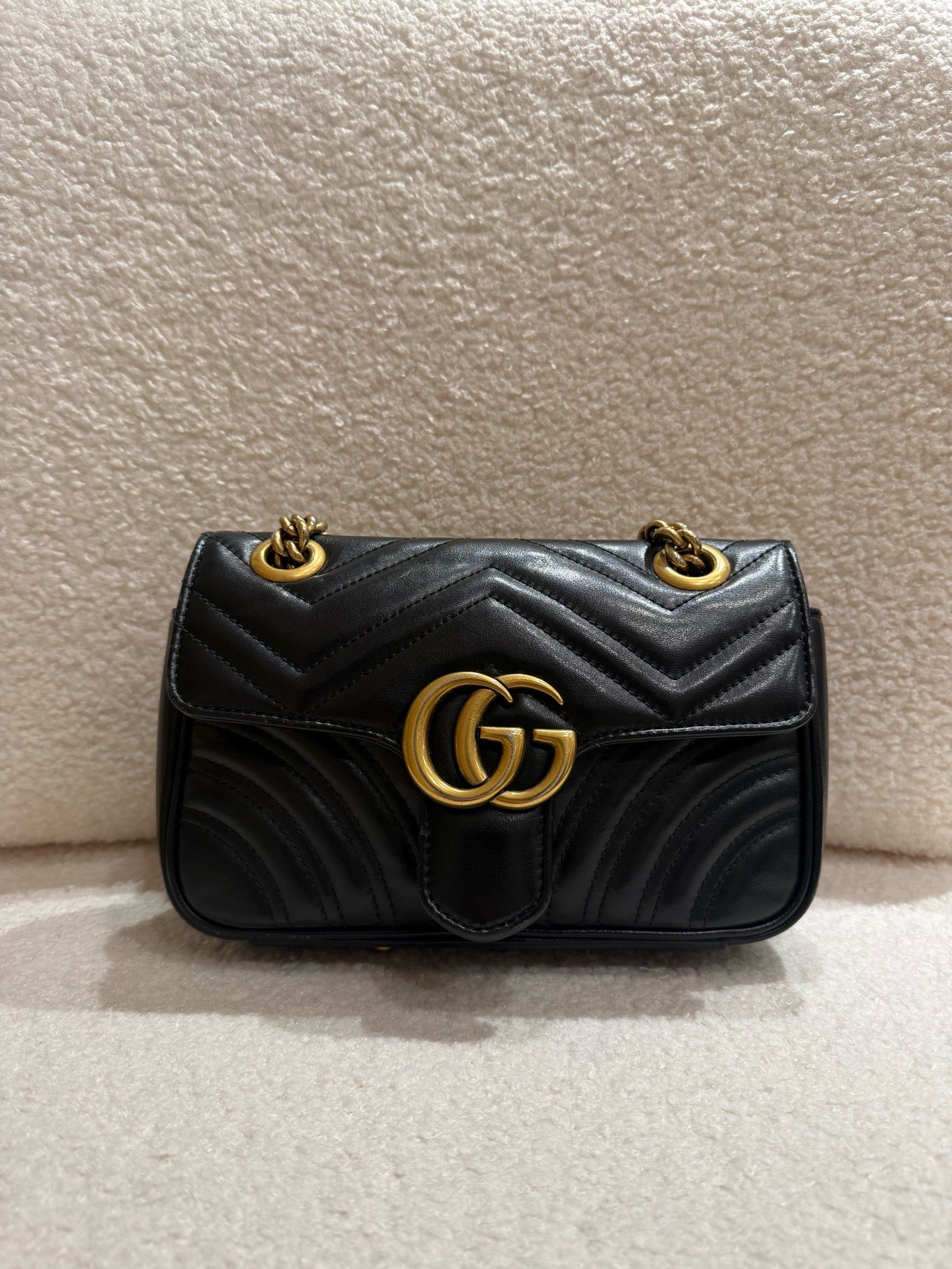 Gucci - GG Marmont Mini Bag - Matelassé leather - Black - (Mini)
