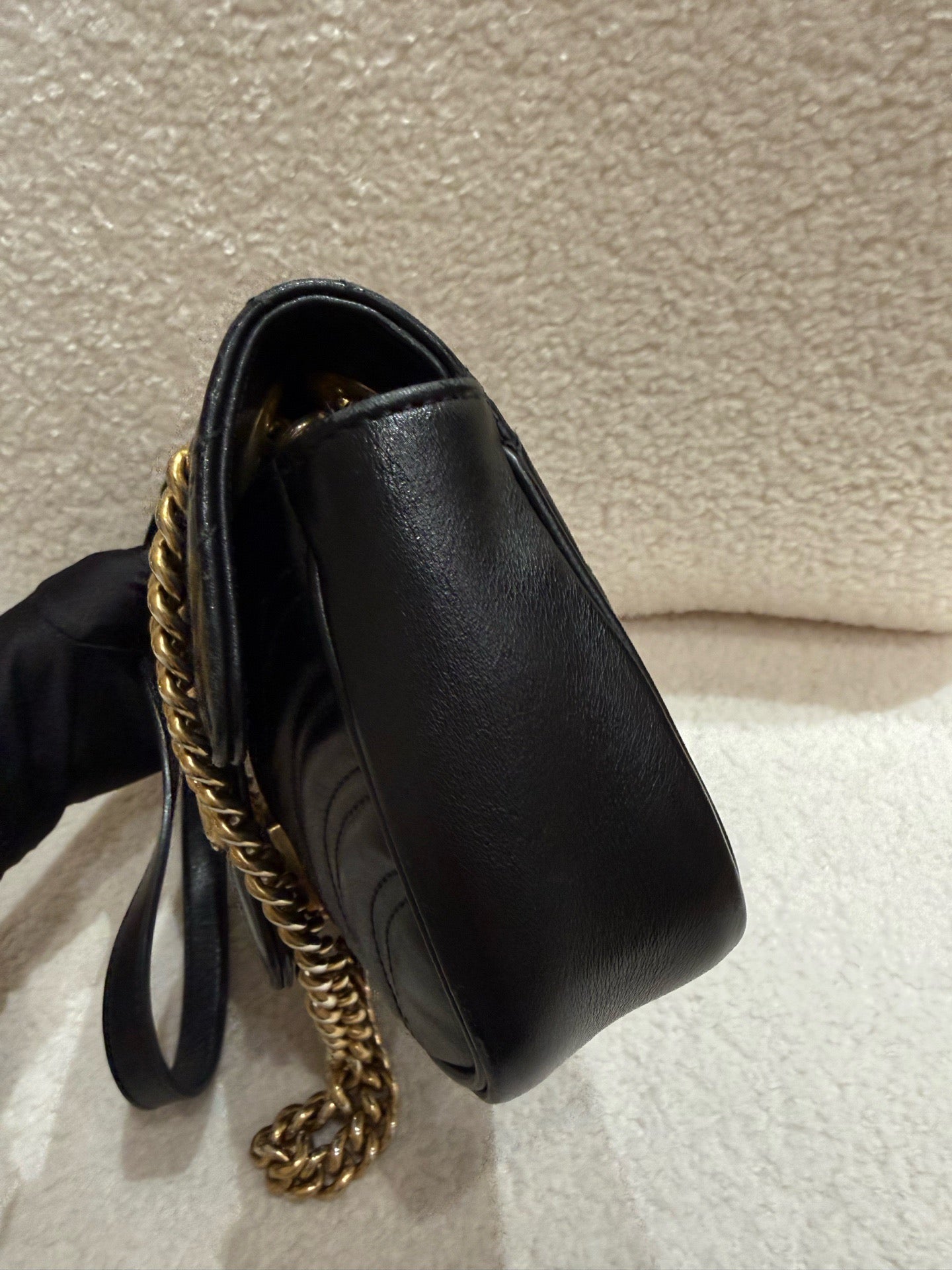 Gucci - GG Marmont Mini Bag - Matelassé leather - Black - (Mini)