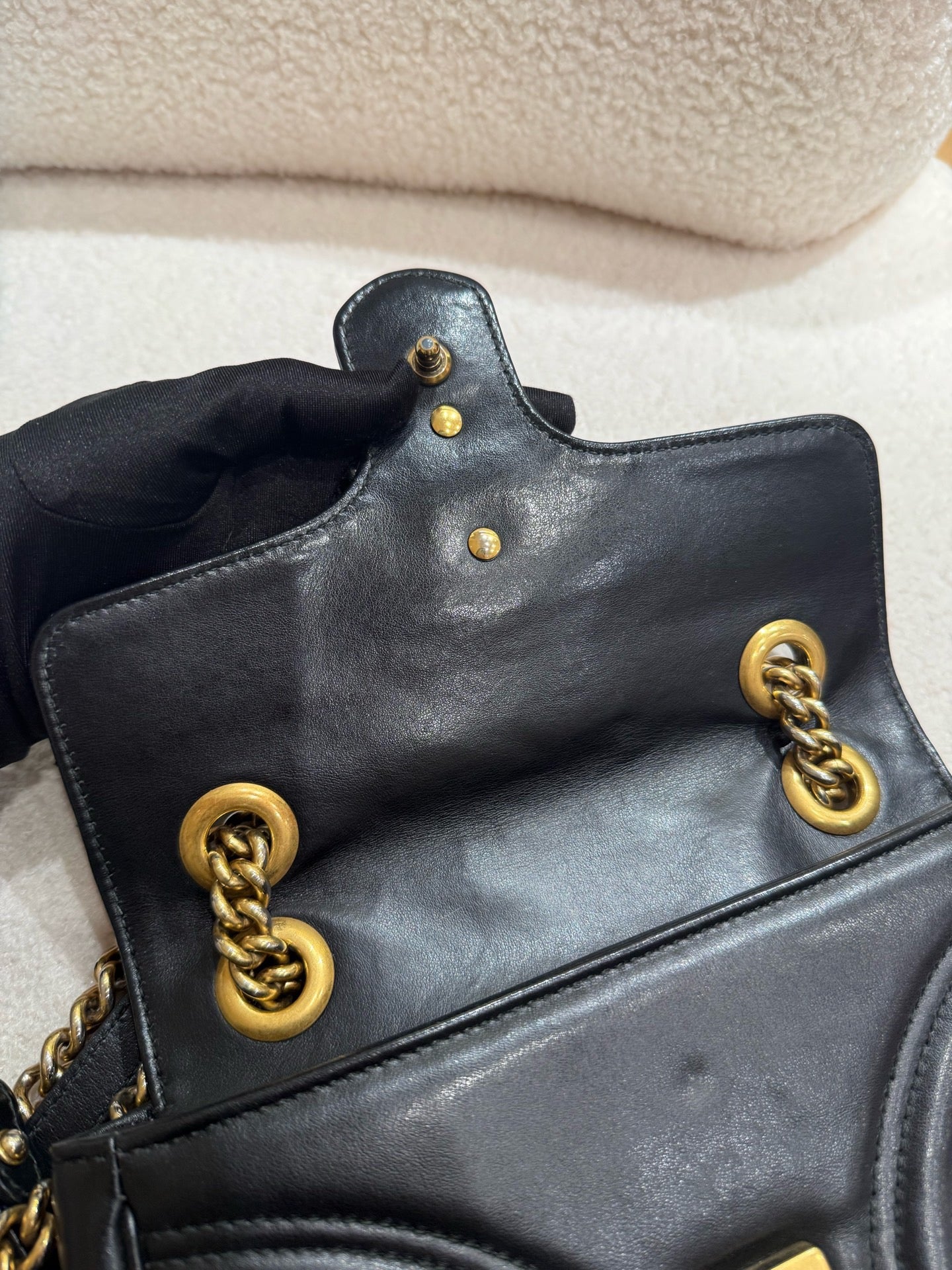 Gucci - GG Marmont Mini Bag - Matelassé leather - Black - (Mini)