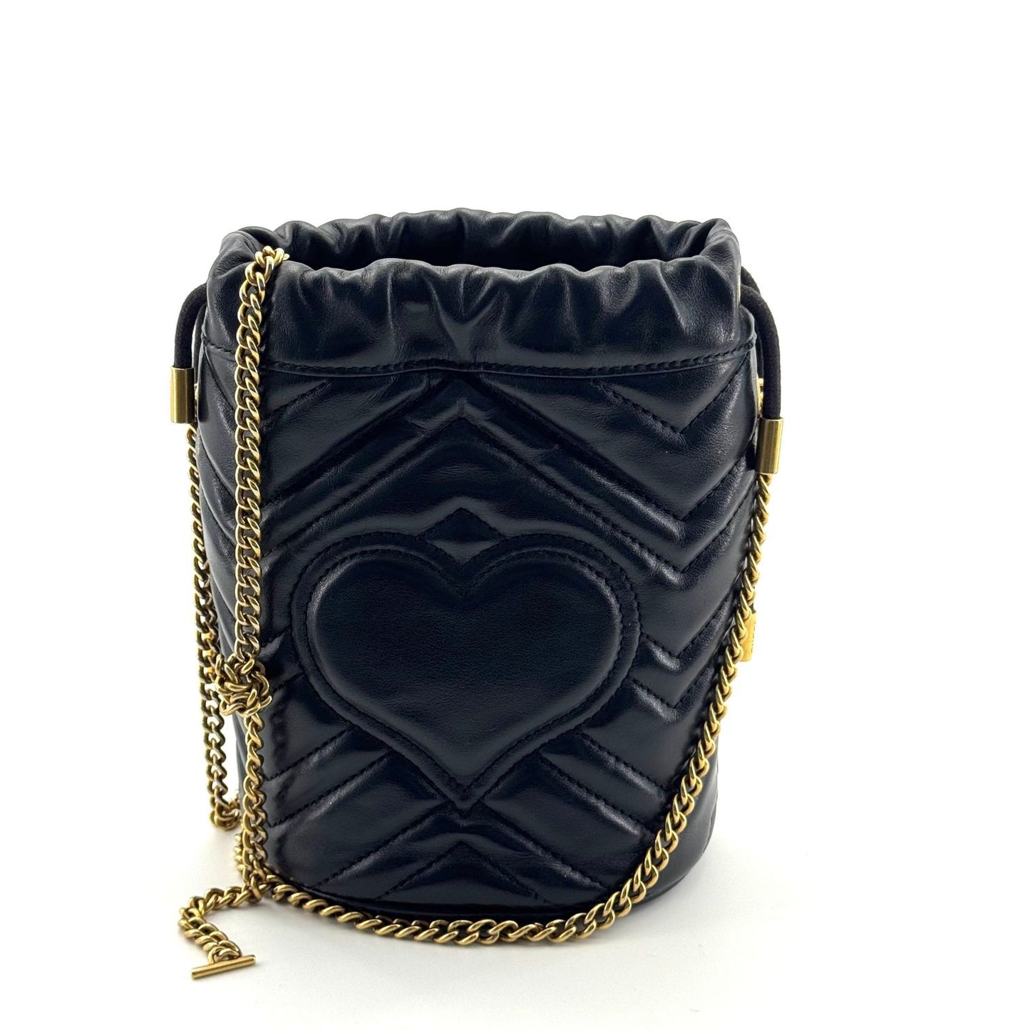 Gucci - GG Marmont Mini Bucket Bag - Leather - Black - (mini)