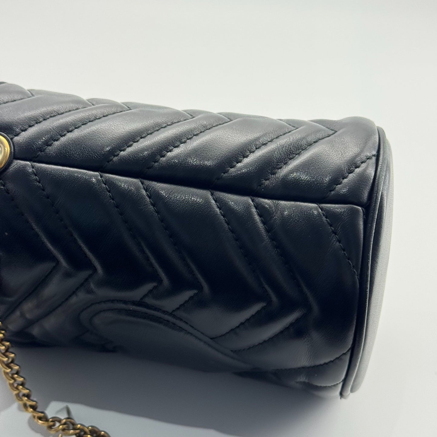 Gucci - GG Marmont Mini Bucket Bag - Leather - Black - (mini)
