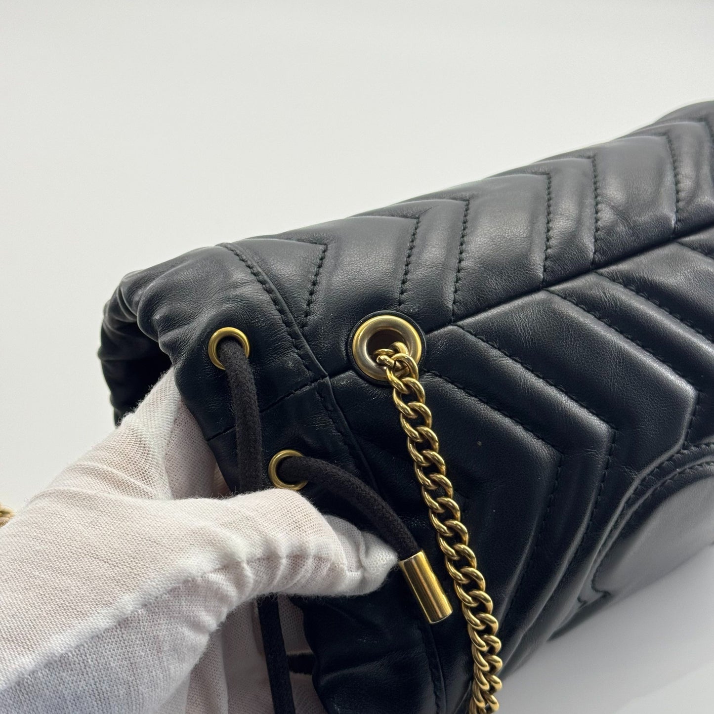 Gucci - GG Marmont Mini Bucket Bag - Leather - Black - (mini)