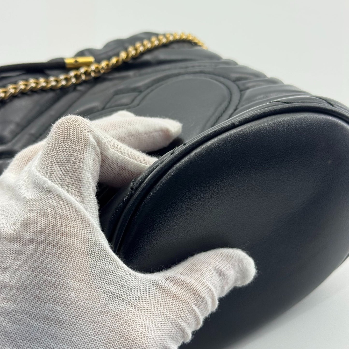 Gucci - GG Marmont Mini Bucket Bag - Leather - Black - (mini)