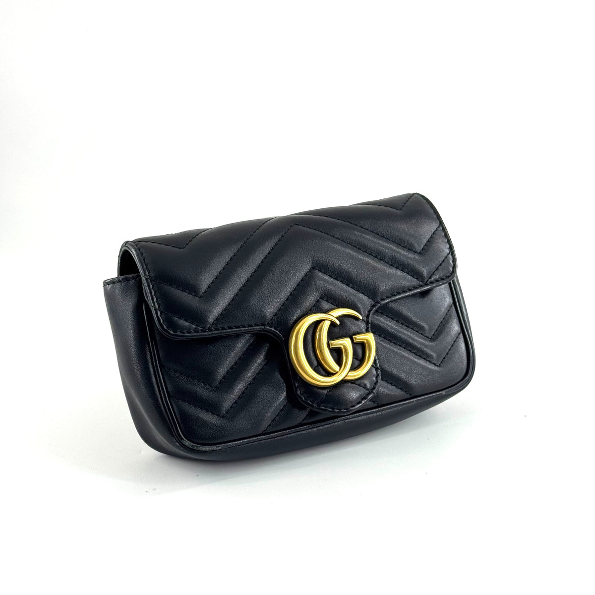 Gucci - GG Marmont Mini Chain Bag - Leather - Black - (mini)