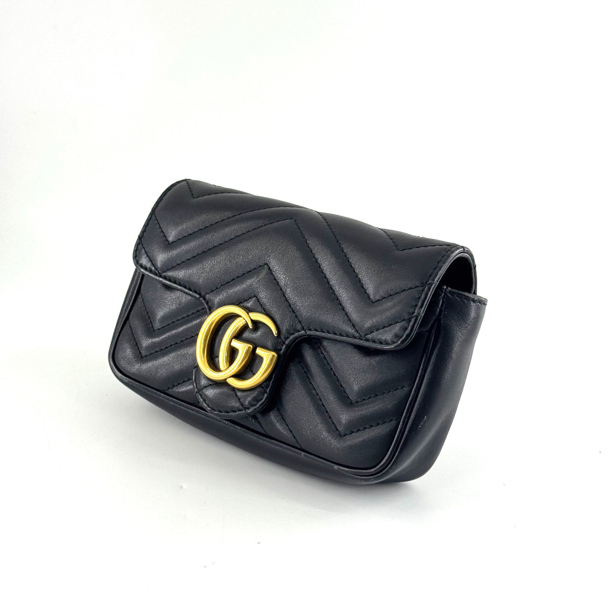 Gucci - GG Marmont Mini Chain Bag - Leather - Black - (mini)