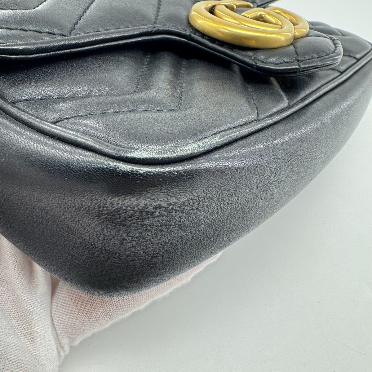 Gucci - GG Marmont Mini Chain Bag - Leather - Black - (mini)