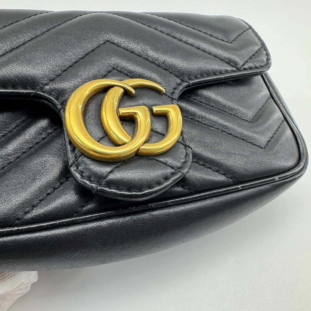 Gucci - GG Marmont Mini Chain Bag - Leather - Black - (mini)