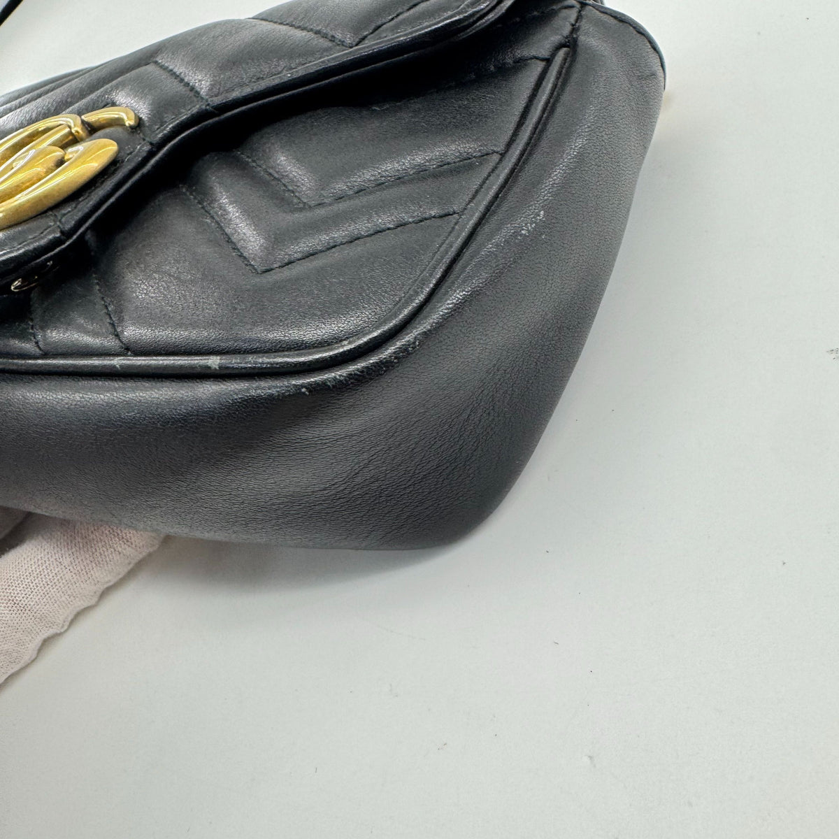 Gucci - GG Marmont Mini Chain Bag - Leather - Black - (mini)