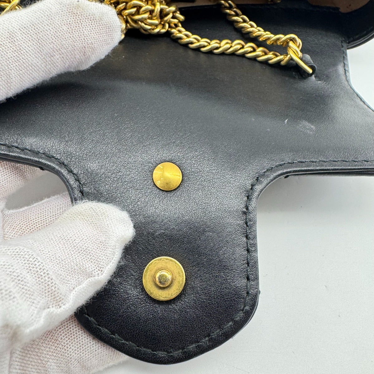 Gucci - GG Marmont Mini Chain Bag - Leather - Black - (mini)